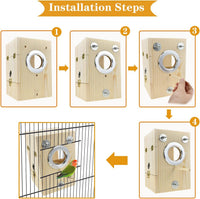 Bird Nest Box Parakeet Breeding Nest Box Bird Nest House Wooden - Small - image 3
