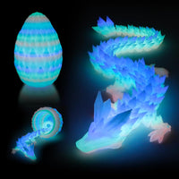 3D Printed Dragon Egg, Large 12" for Kids, Dragon Lovers - Glow Rainbow