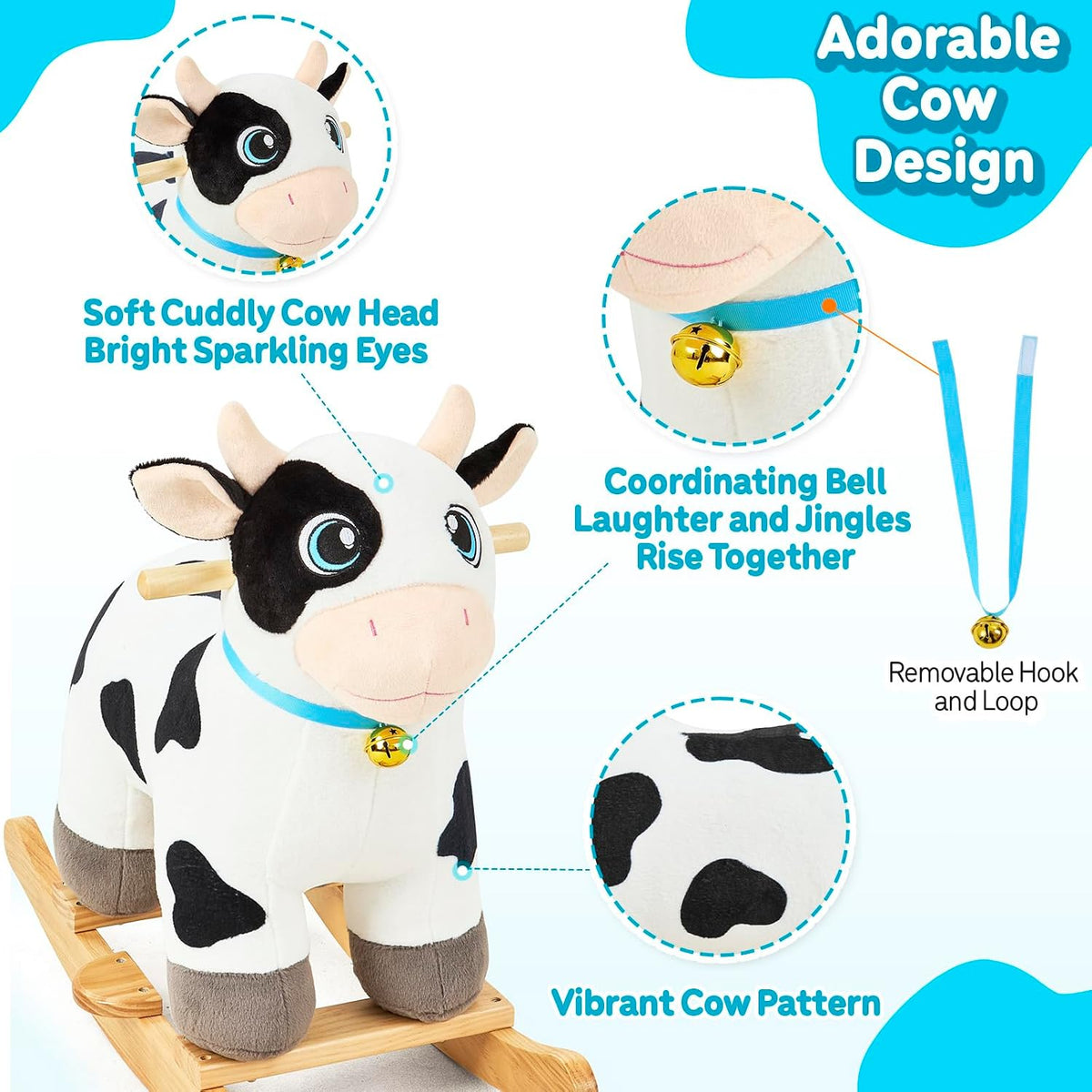 FUNLIO Unicorn Baby Rocking Horse - Youthful-cow - image 3