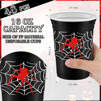 Norme 48 Pcs Checkered Flag Plastic Cups - Spider - image 4