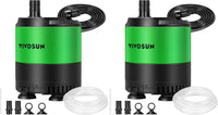 VIVOSUN 400GPH Sub Water Pump for Fish Tank, Pond, Aquarium - 5"×4"-210 (Pack of 2)