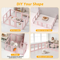 DIY Clear Acrylic Dog Playpen House - Skin Pink / 10PCS / 30.3"H - image 4