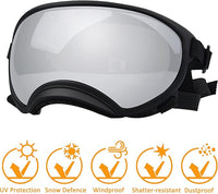 Large Dog Sunglasses, Dog Goggles with Adjustable Strap UV Protection Winproof Dog Puppy Sunglasses, Suitable for Medium-Large Dog Pet Glasses, Dogs Eyes Protection