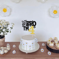1 PCS Brother I'm 7 Cake Topper Glitter Star Happy 7th Birthday Cake - Gold 4th - image 4