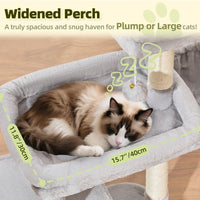 Taoqimiao 32.2in Cat Tree with Toy - Light Gray / 32.2 inch - image 2