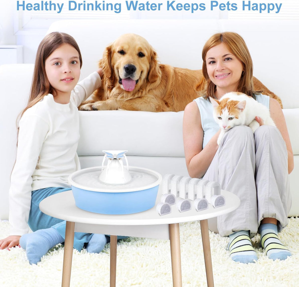 20 Pcs Cat Water Fountain Filters Replacment Compatible with PetSafe - image 3