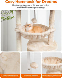 SYANDLVY Small Cat Tree for Indoor Cats - 29.6" / Beige - image 3