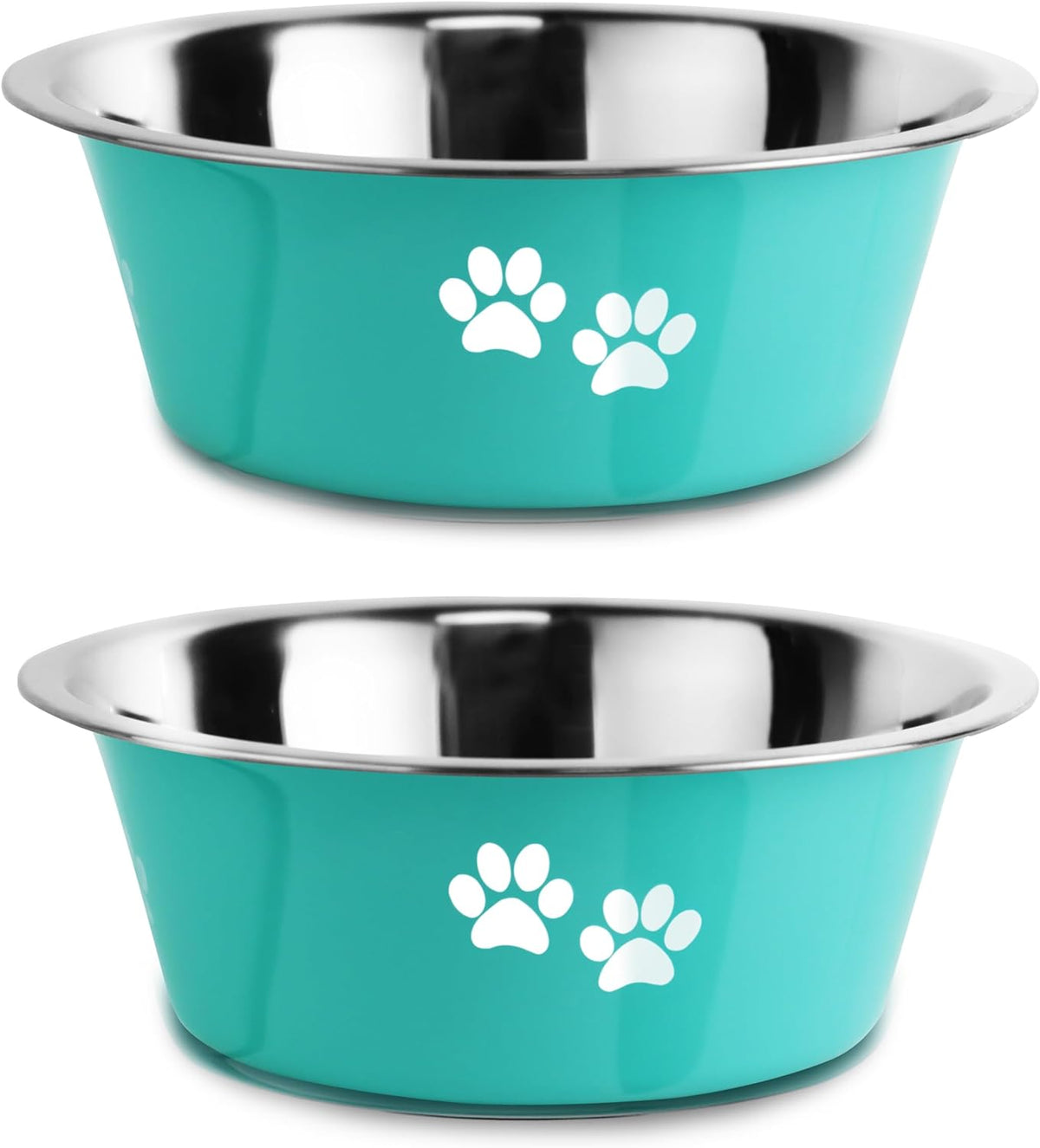 Stainless Steel Dog Bowls - Green / 8.5 Cups/71 OZ