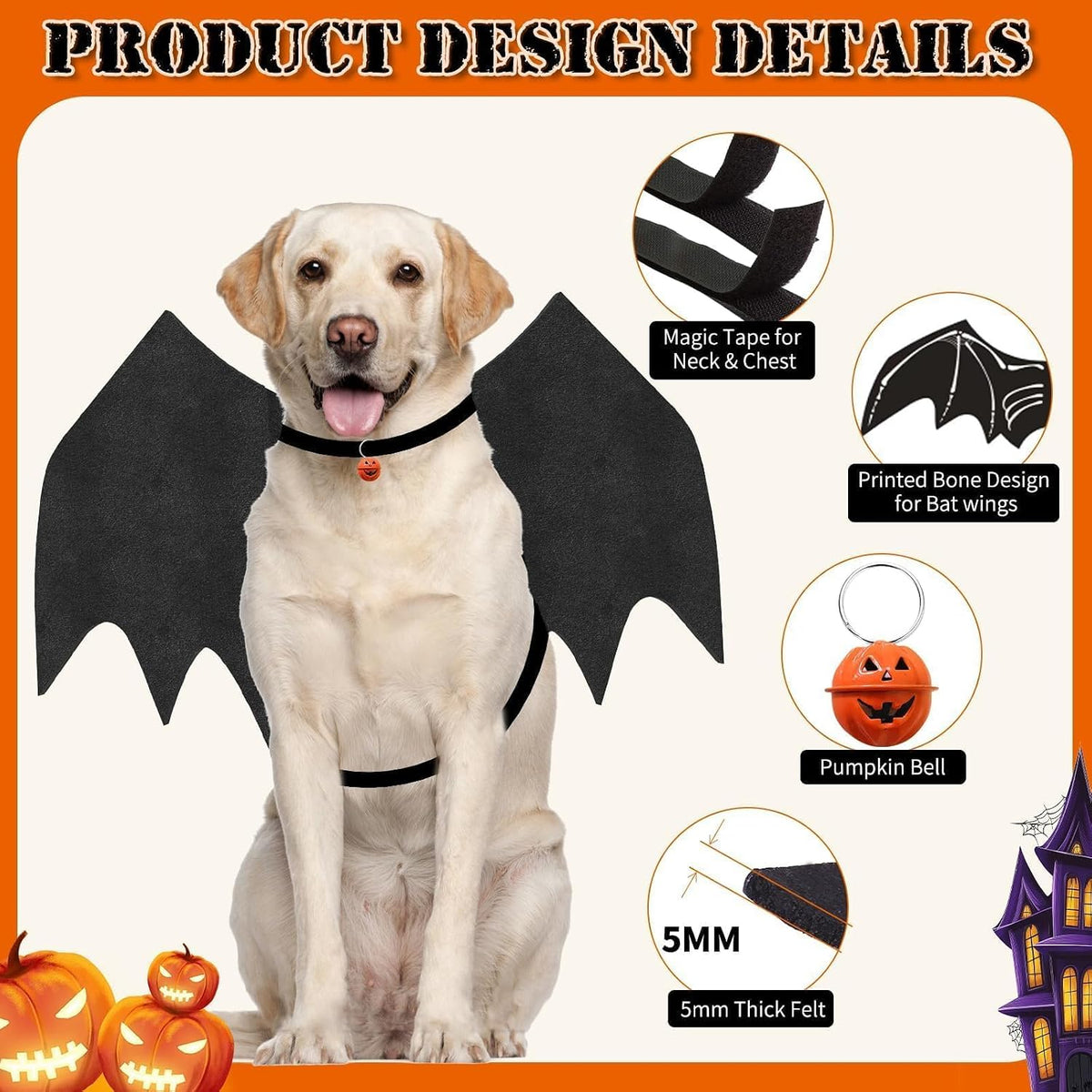 Olanrun Large Dog Halloween Costumes - Large - image 3