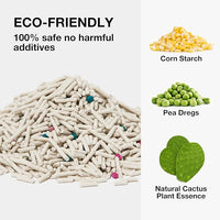VETRESKA Tofu Cat Litter, Natural Strong Clumping Flushable Litter Pellets, Ultra Water Absorbent Deodorant Tofu Litter, Dust-Free Low Tracking Cat Litter, Cactus(5.5lb×4bags)