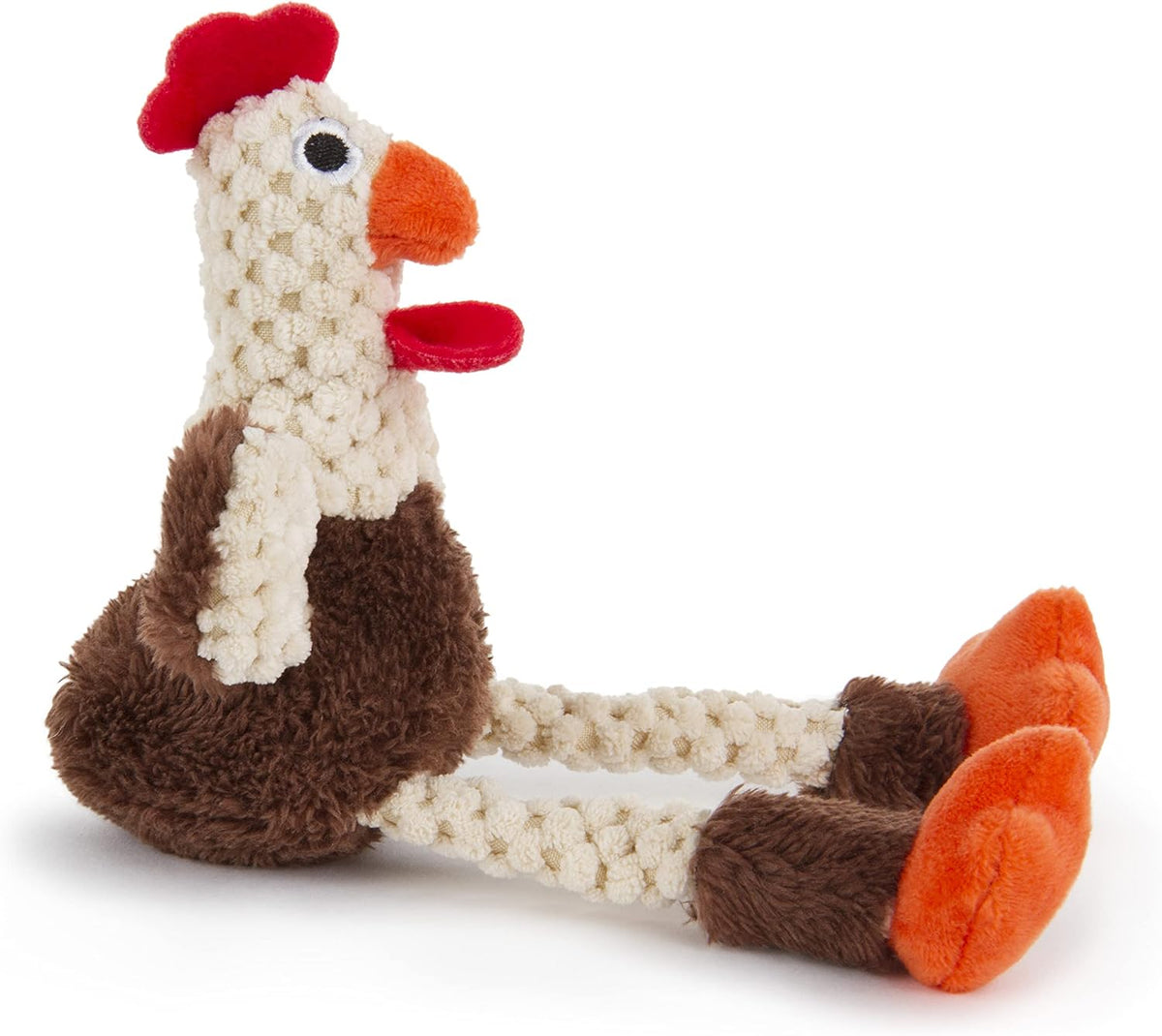 goDog Checkers Elephant Tough Plush Toy with Chew Guard Technology - Checkers - Skinny Rooster (Brown) / Mini - image 2