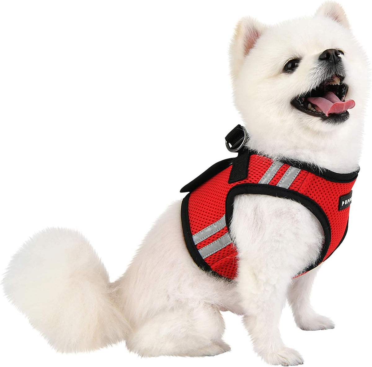 Puppia Soft Vest Harness Pro, XL - Medium / red - image 4