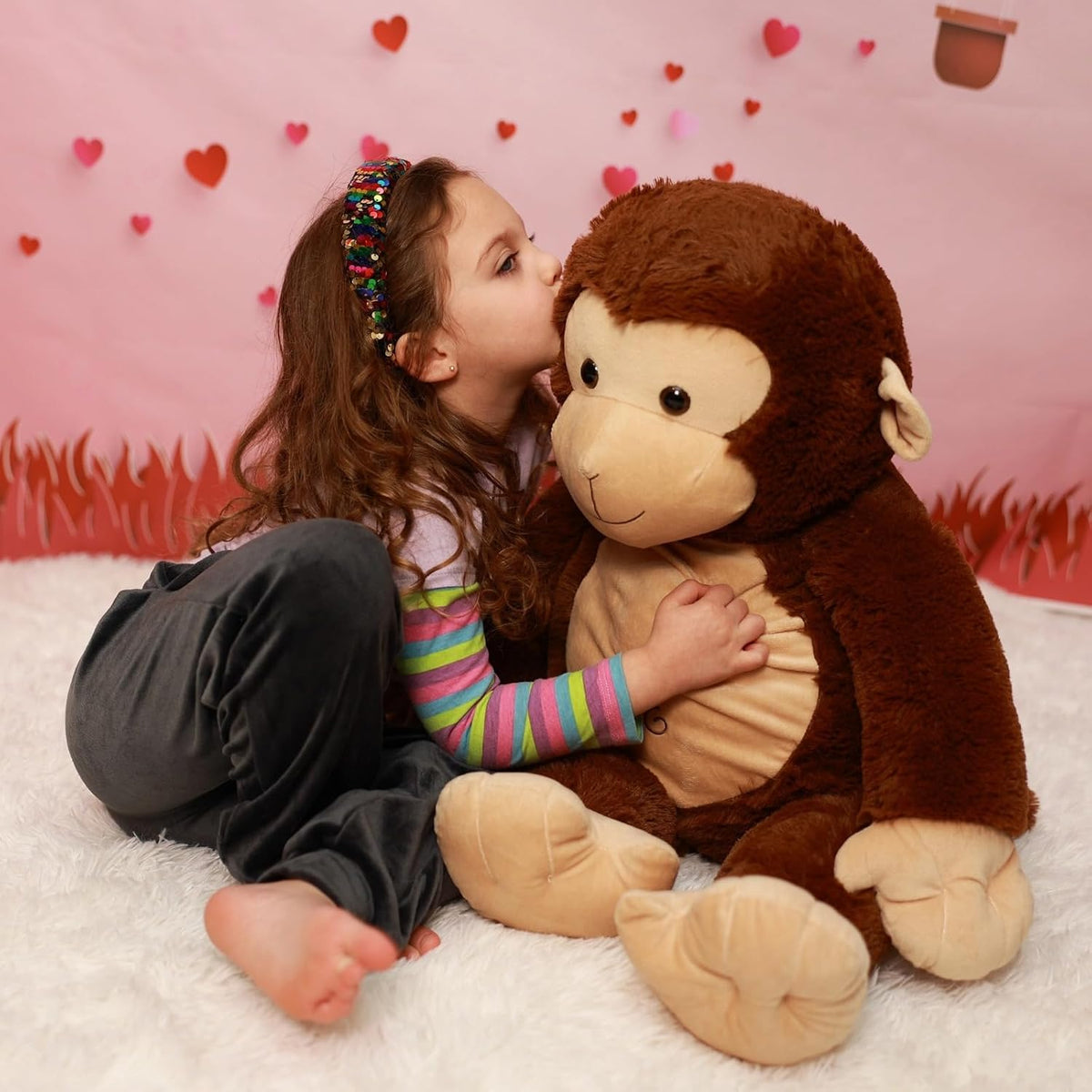 BENINY 31 Inch Giant Bunny Stuffed Animal - Monkey 30in - image 4