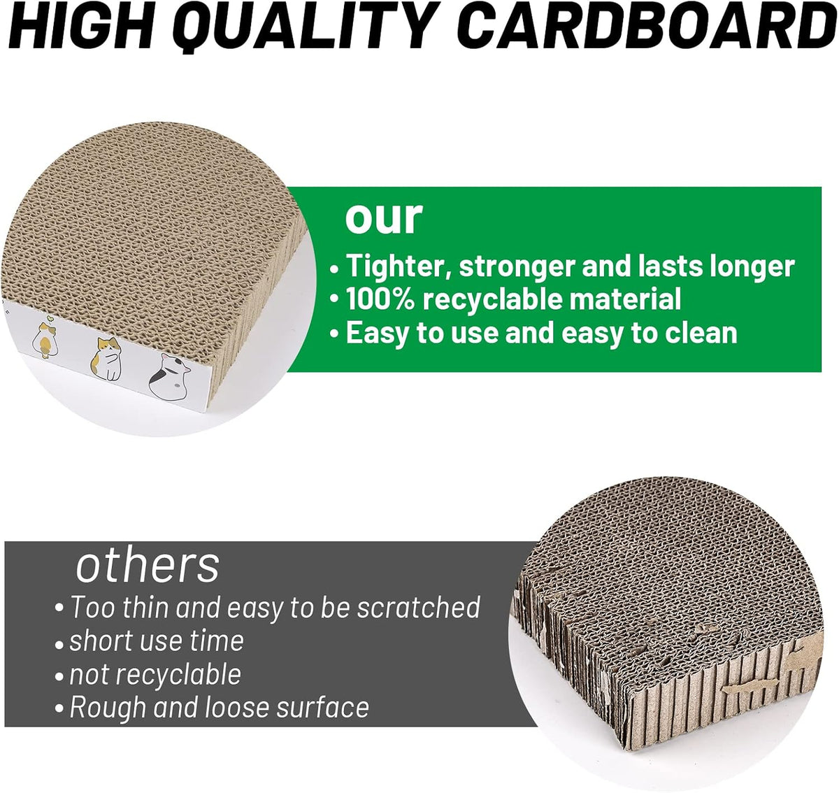 PatiencET Cat Scratch Pad with Box - Flat - 5 Pack - image 4
