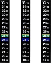 SunGrow Betta Fish Tank Thermometer Stick On - 3 Pcs Thermometer