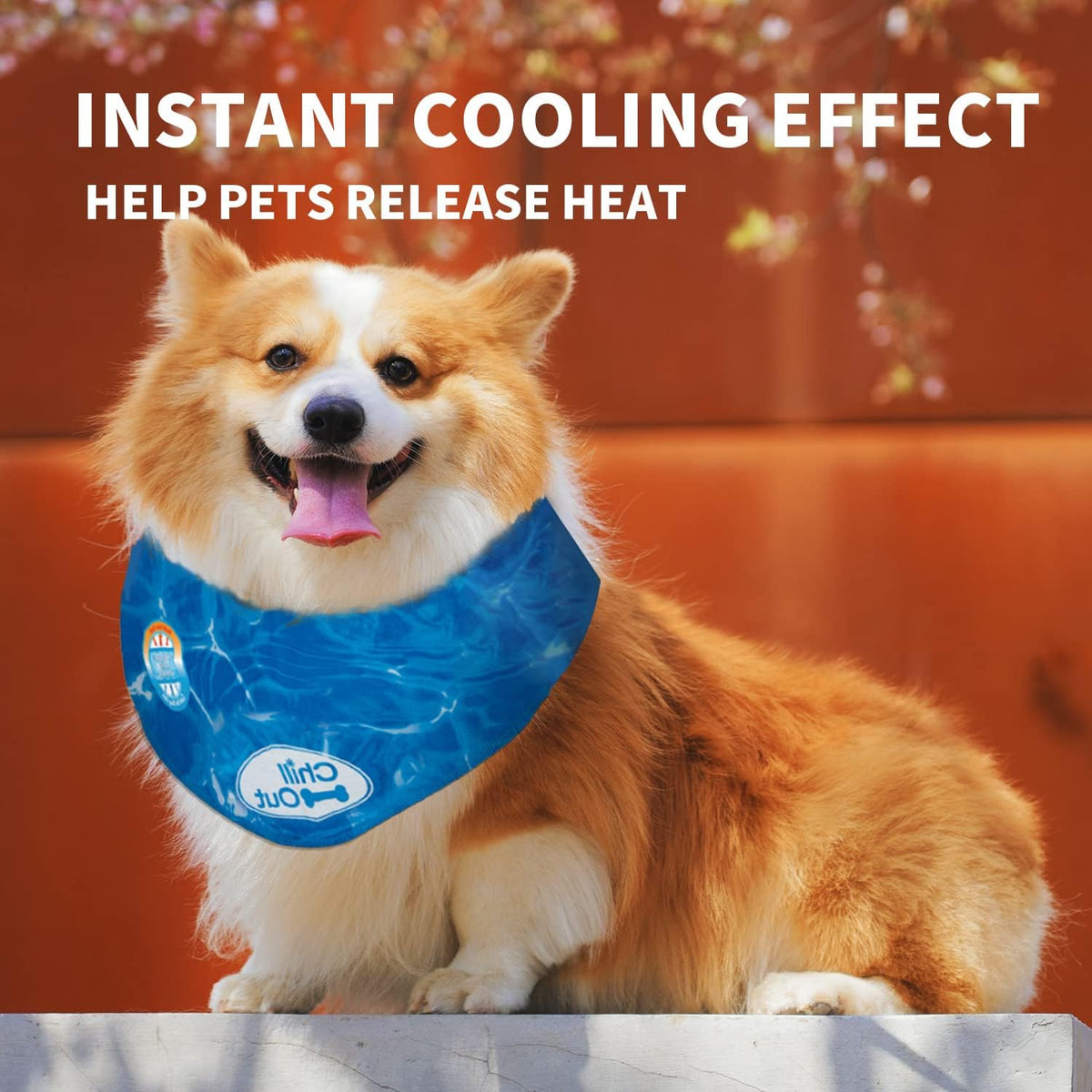 AFP Dog Cooling Bandana, Reusable Breathable Instant Cooling Neck Wrap for Medium Dog, Adjustable - L(Neck Girth 17.3-20.4 IN) - image 3