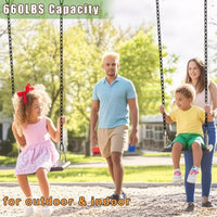 2 Pack Hanging Swing Chain with 4 Carabiners 25in, Swing Chairs - Black / 44in×2pcs - image 3