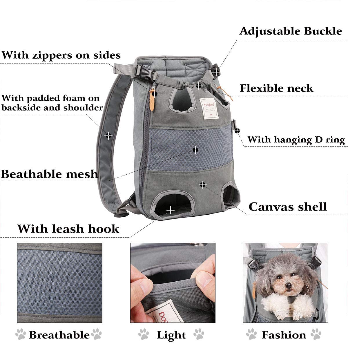 Cat Dog Carrier Front Backpack - BIG FRENCHIES