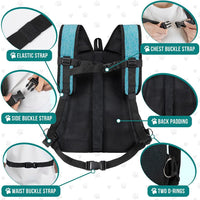 PetAmi Dog Front Carrier Backpack - Medium (15x8x15.5) / Teal Blue - image 2