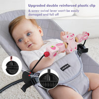 iGRATENS wooden baby bouncer toy bar with black and white pendants - view 12