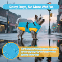 QBLEEV Warm Dog Jacket, Waterproof Dog Winter Coat with Harness – Essentials for Dogs - Lake-Blue / XXX-Large - image 4