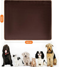 Waterproof Dog Blankets for Large Dogs 50"x60" Dark Grey – Essentials for Dogs - Pure Brown / 50"x60" - image 2