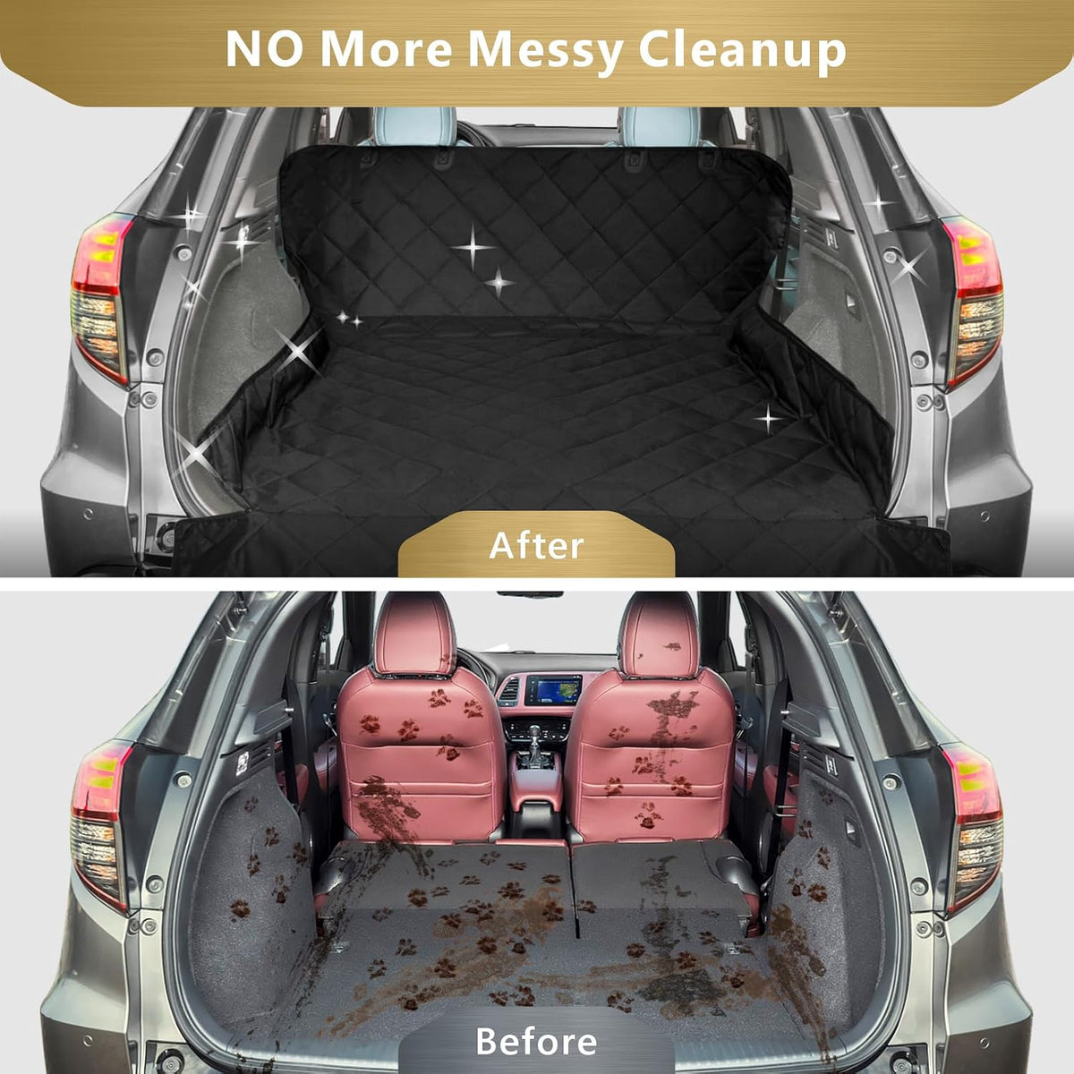 SUV Cargo Liner for Dogs - Trunk Cover for SUV with Bumper Flap Protector – Essentials for Dogs - A-Black / Standard: 55" x 91" - image 3