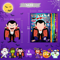 60 Packs Halloween Stickers Pumpkin Decorating Kit - 30pcs Halloween Sticker - image 3