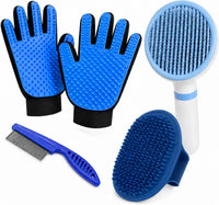 NVNAN Pet Hair Removal Glove for Dogs & Cats - Blue-4