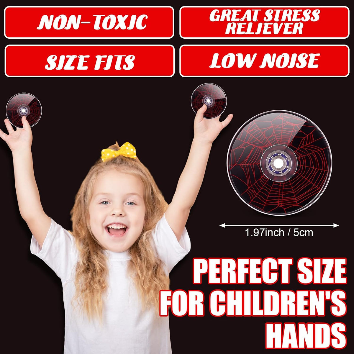 Sotiff 24 baseball fidget spinners, mini acrylic spinners with baseball print - view 20