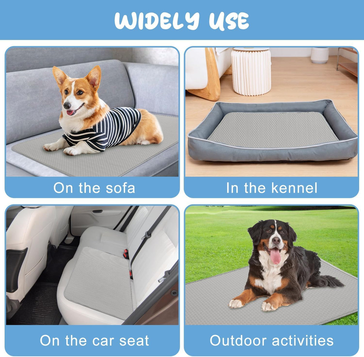 Buvlnee Summer Dog Cooling Mat - Gray / 40x28in - image 3