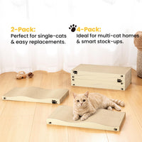 Cat Scratcher, Durable Scratch Pad - Beige / M: 16" - 2 Pack - image 2