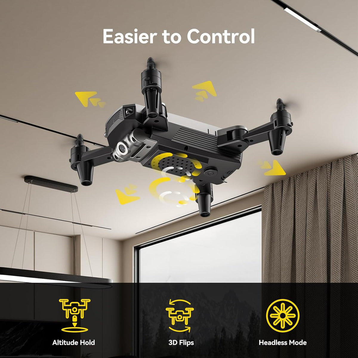 DEERC D20 Mini Drone for kids 1080P HD FPV Camera Remote Control - D20-Silver - image 4