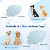 Q-Max>0.4 Dog Cooling Mat, 59''×40'', Blue+Grey - Cloud-Sky Blue / L - image 4