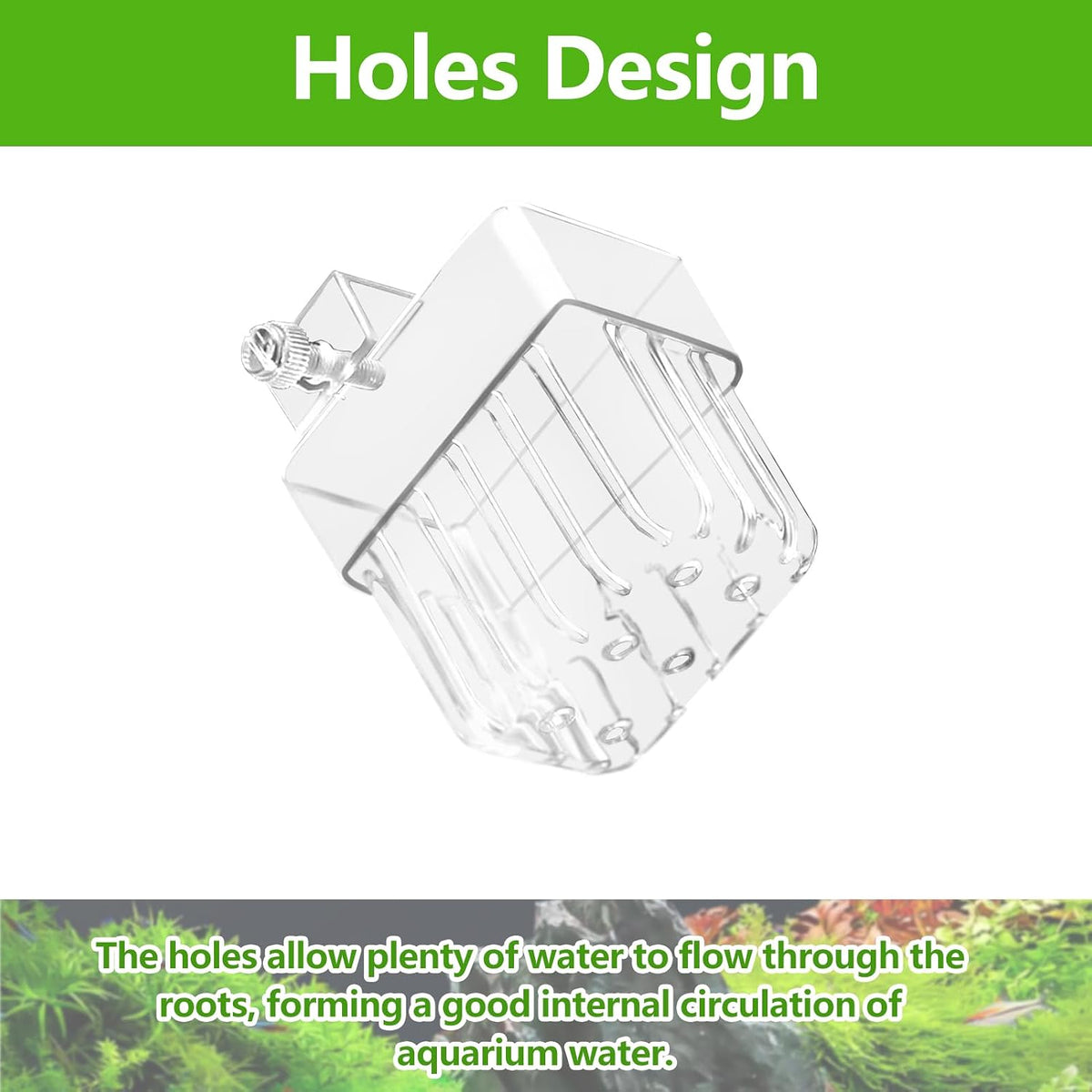 Aquarium Plant Holder 4 PCS Aquatic Plant Pot – Essentials for Fish - White - image 4