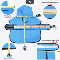 Waterproof Dog Raincoat, Adjustable Pet Rain Coats - Blue / Small - image 4
