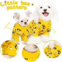 Dog Pajamas Onesie: Comfortable Four-Legged Apparel for Small - Sky Blue Cute Little Bee / XS-(2~5lb) | Chest(~13.7") - image 2