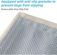 Split Ottoman Dog Ramp, Folding Pet Ramps Stairs for Couch, Pet Ramps Stairs for Small and Large Dogs, Holds up to 220 lbs (Blue, One Size)