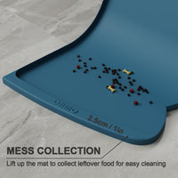 OHMO Cat Food Mat, Silicone Pet Feeding Mat, 18x9.8 - 24"L x 15"W / Teal - image 3