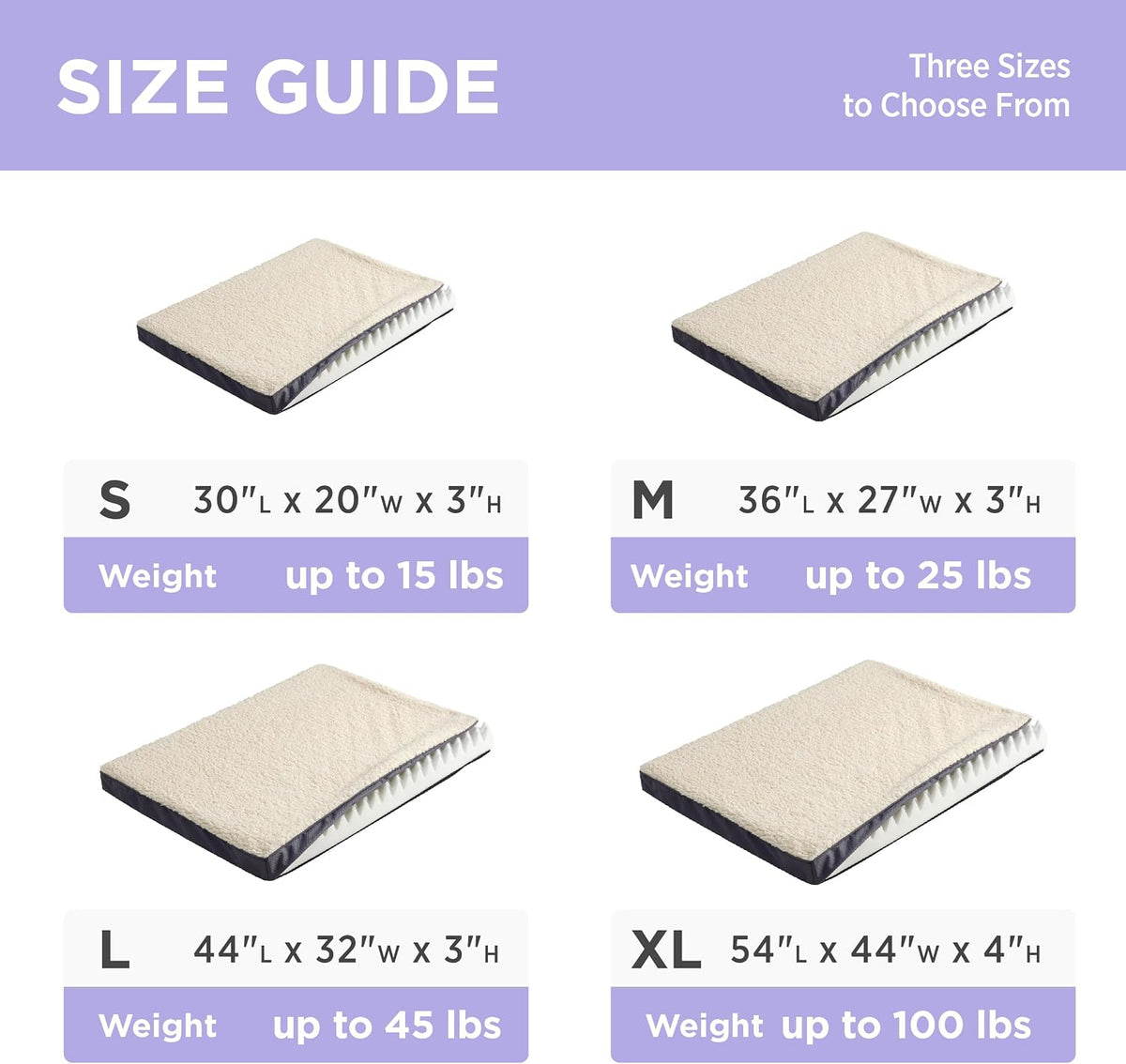 LE SURE Waterproof Dog Bed Cover Replacement - Large / Grey-Sherpa / Sherpa, Oxford fabric - image 4