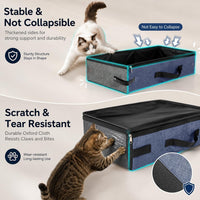 HiCaptain Portable Travel Litter Box for Cats - Grey-Blue / Medium - image 3