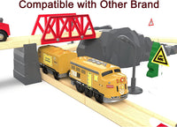 Motorized Train for Kids, Remote Control Locomotive Train Toy for Wooden Tracks, Battery Powered - Motorized Train - image 4
