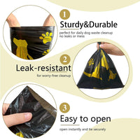 Bone-Shaped Dog Poop Bag Holder for Leash - Black / 30 Count (Pack of 1) - image 2