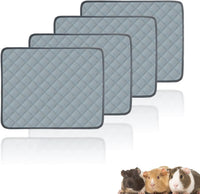 4 Pack Guinea Pig Cage Liners Washable Guinea Pig Bedding Reusable - Light Grey / 24" x 18" (4 Pack)