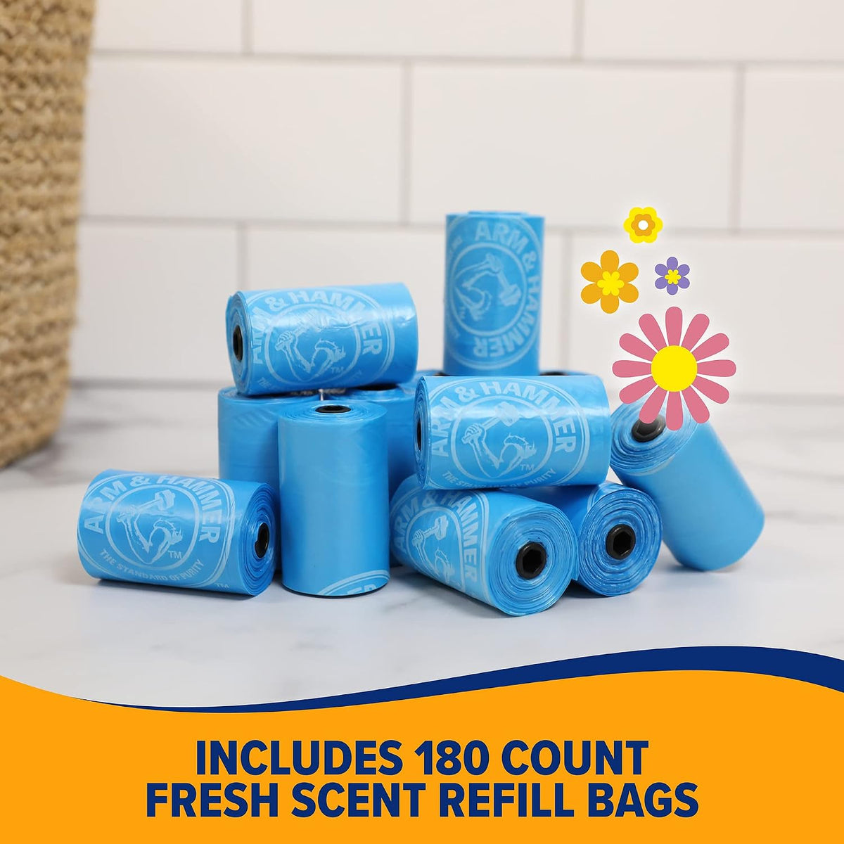 Arm and Hammer Easy Tear Dog and Cat Waste Bags - Blue / 180 Count (Pack of 1) - image 3