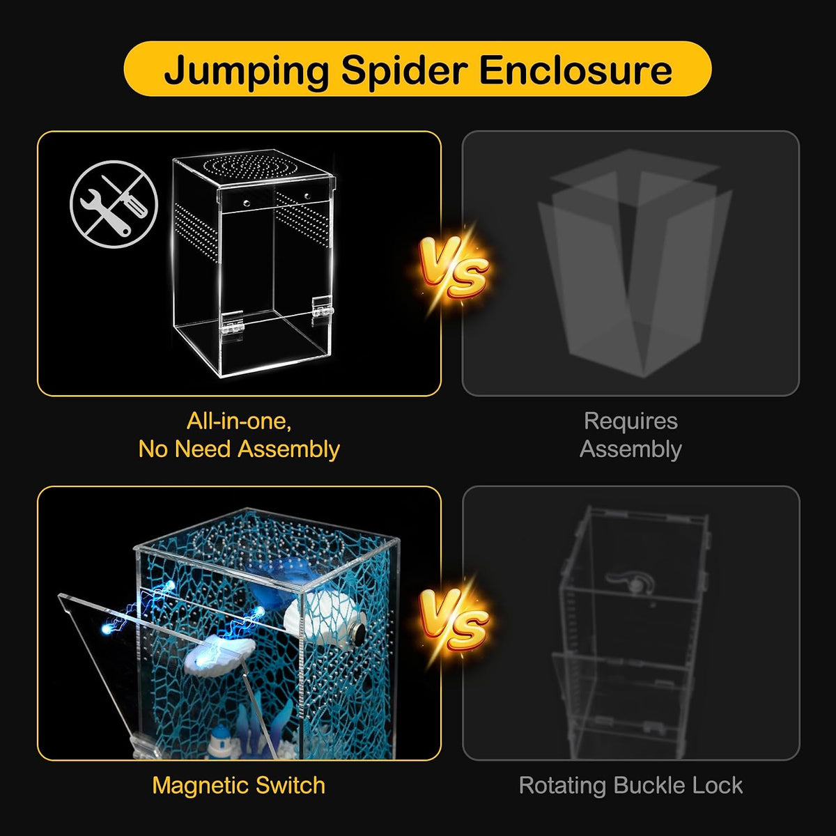 Jumping Spider Enclosure Starter Kit - Blue / Large - image 2