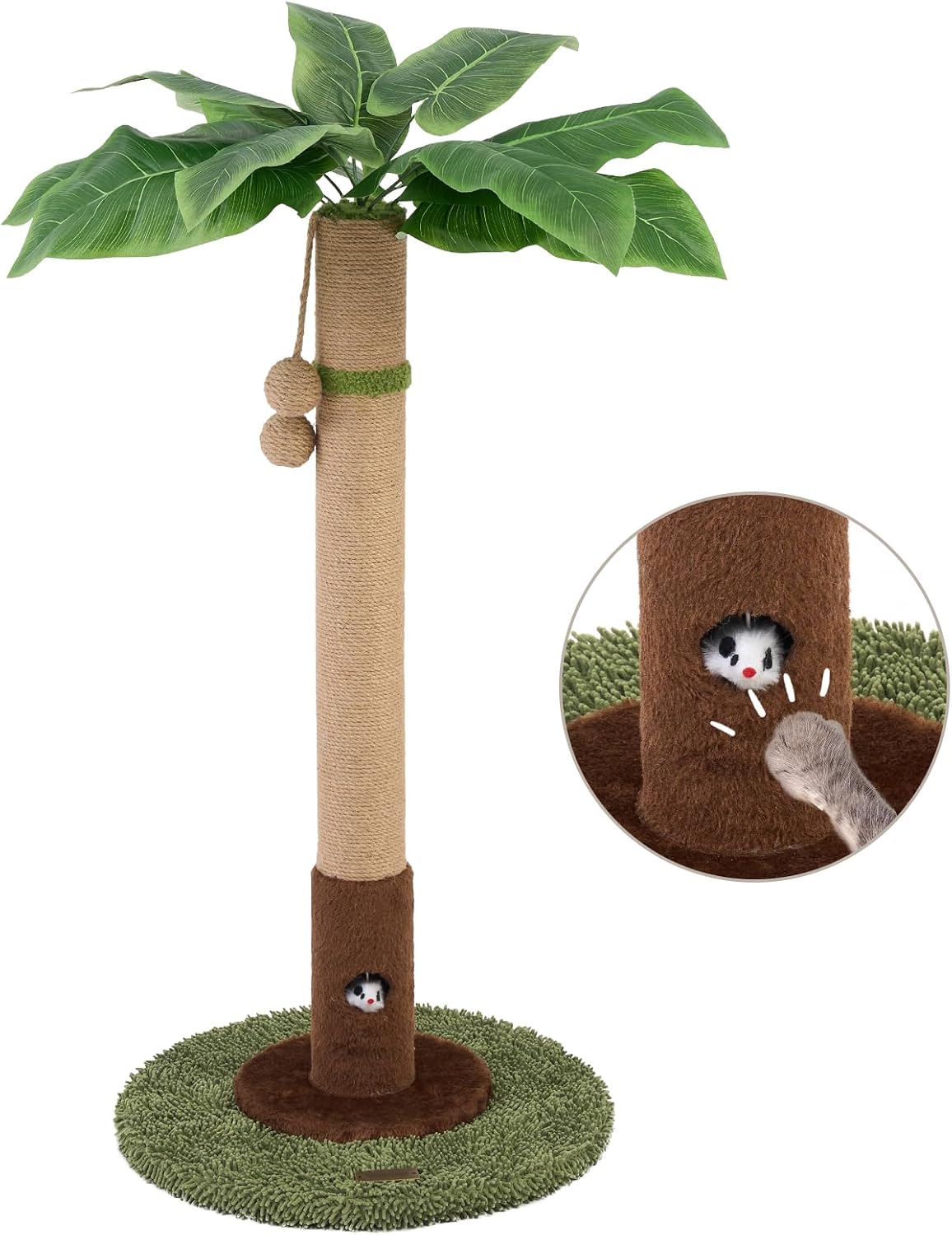 35" inch Cat Scratching Post - 35.4-Green / 35.4in