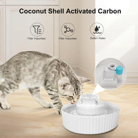 Upgrade 2.2L/78oz Ceramic Pet Fountain - 2.1L Ceramic-White - image 3