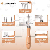 Dematting Rake for Dogs, Detangling - Dematting Rake Regular - image 4