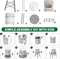 109PCS Farm Animals Toys Set Comes with Barn, Rice Storehouse, Rice Trolley, Milking shed, Farmer, Fence - Playset for Kids Toddlers Boys Girls 5+ Years Old